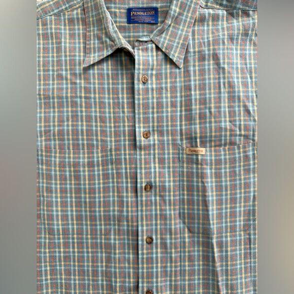 Vintage Pendleton Shirt Button Down Short Sleeve Cotton Top Mens XL - Picture 4 of 14